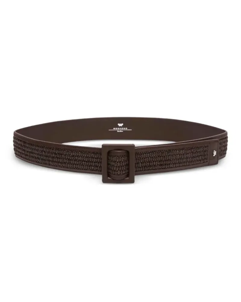 Max Mara square-buckle woven belt - Braun Braun