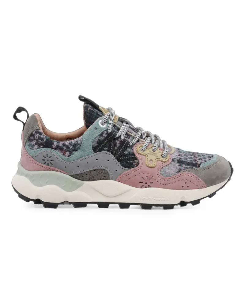 Flower MOUNTAIN Tweed-Sneakers mit Wildledereinsätzen - Grau Grau