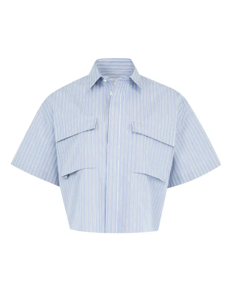 Sacai Gestreiftes Hemd - Blau Blau