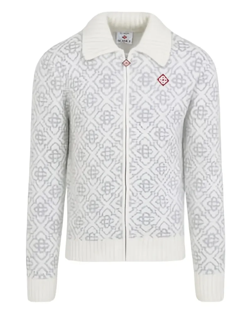 Casablanca Paris Gemusterte Strickjacke - Weiß Weiß