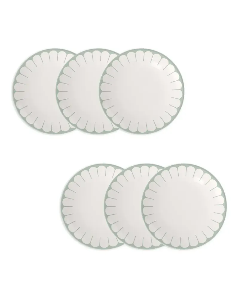 Villeroy & Boch Teller-Set mit gewellten Kanten - Grün Grün