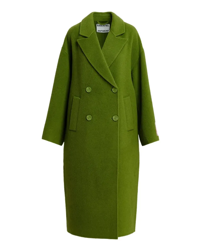 Essentiel Doppelreihiger Kelp Oversized-Mantel - Grün Grün