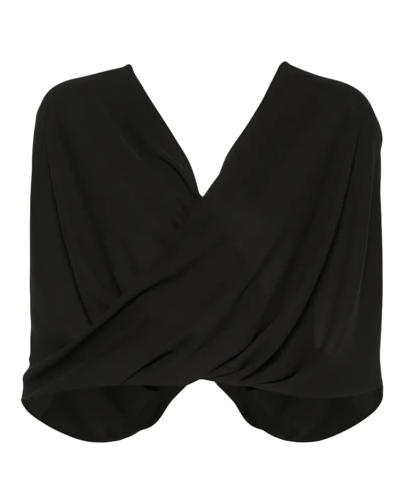 Hanita draped top - Schwarz Schwarz