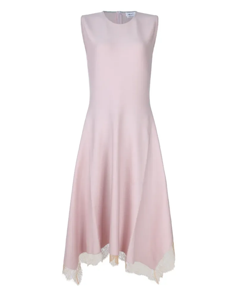 Alexander McQueen Midikleid mit Spitzendetails - Rosa Rosa