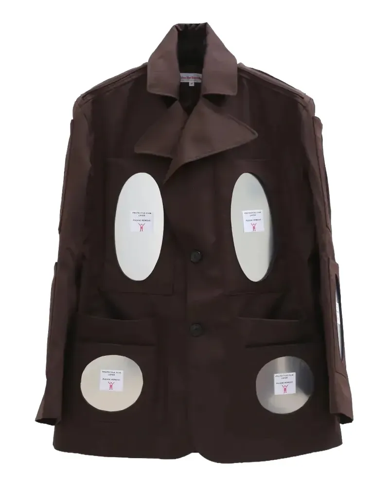 Walter van Beirendonck mirror-detail notch-lapel jacket - Braun Braun