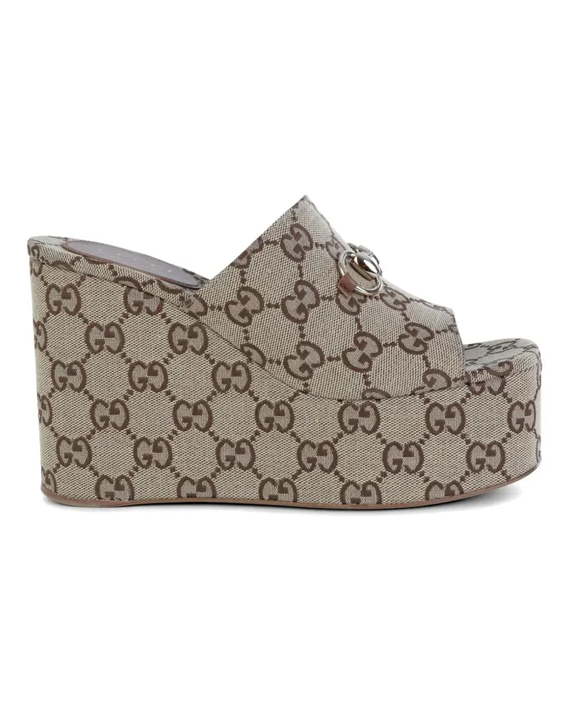 Gucci Sandalen mit Plateau - Nude Nude