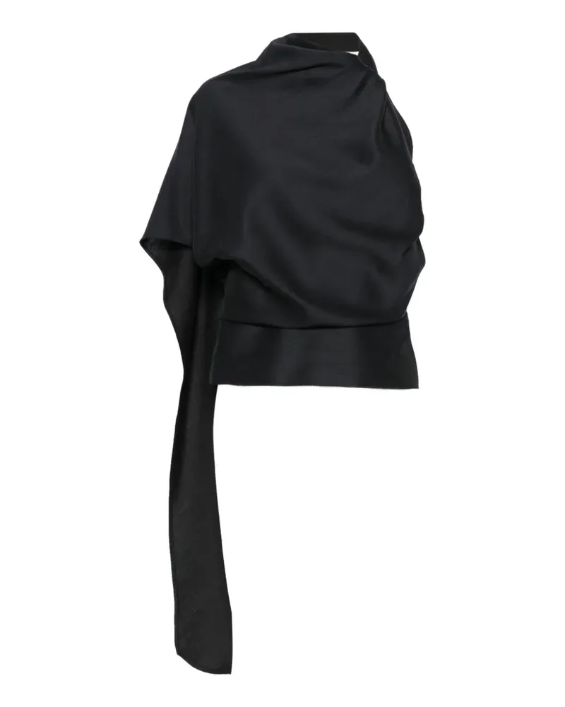 Róhe One-Shoulder-Top mit Schaldetail - Blau Blau