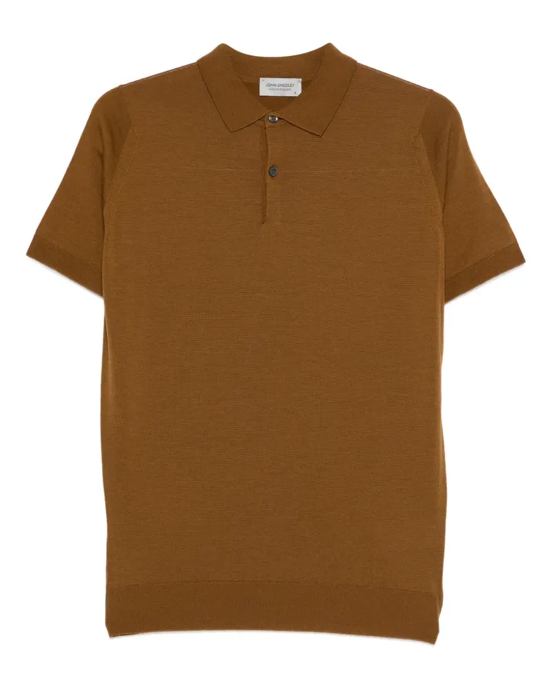 John Smedley Payton Poloshirt mit Knöpfen - Braun Braun