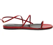 Flache Riemensandalen - Rot