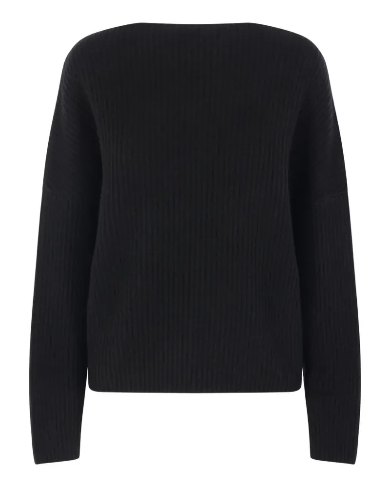 Dušan ribbed-knit batwing-sleeve sweater - Schwarz Schwarz