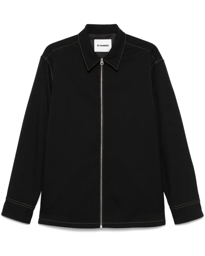 Jil Sander Hemd mit Reißverschluss - Schwarz Schwarz