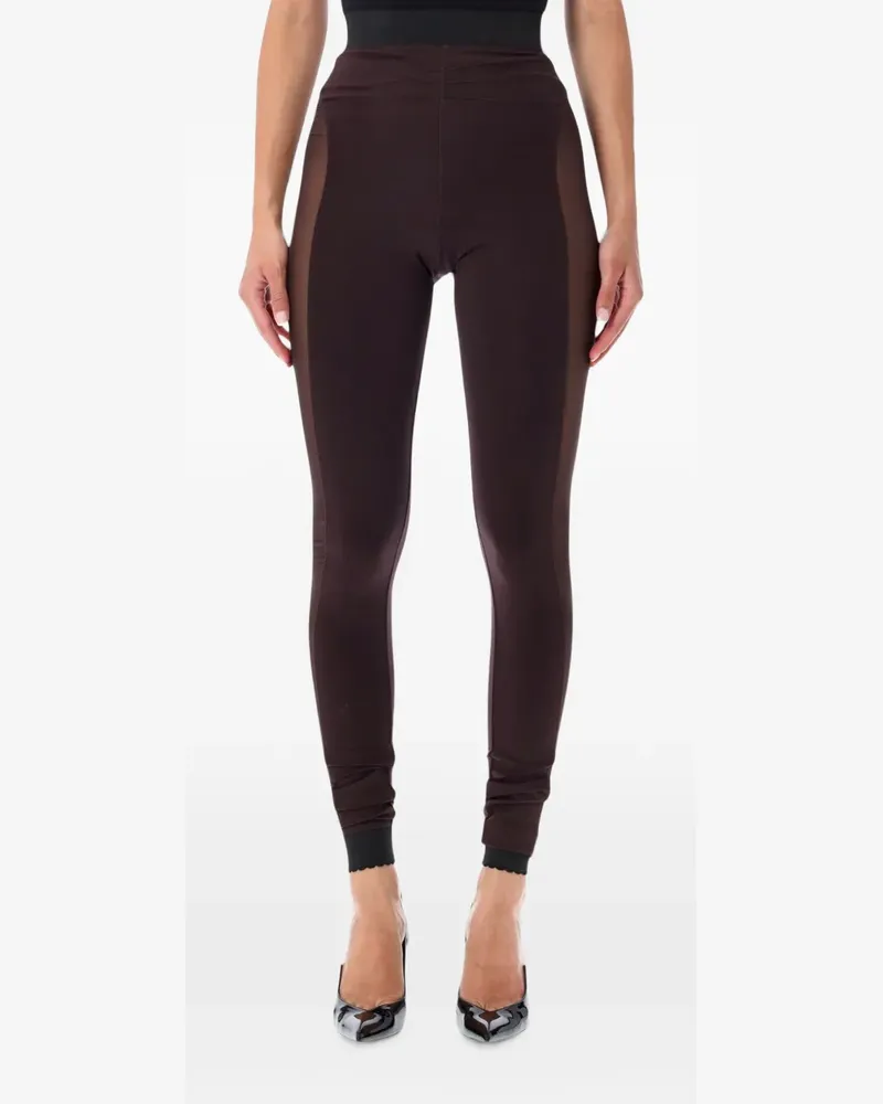 ATTICO Leggings mit Mesh-Einsätzen - Braun Braun