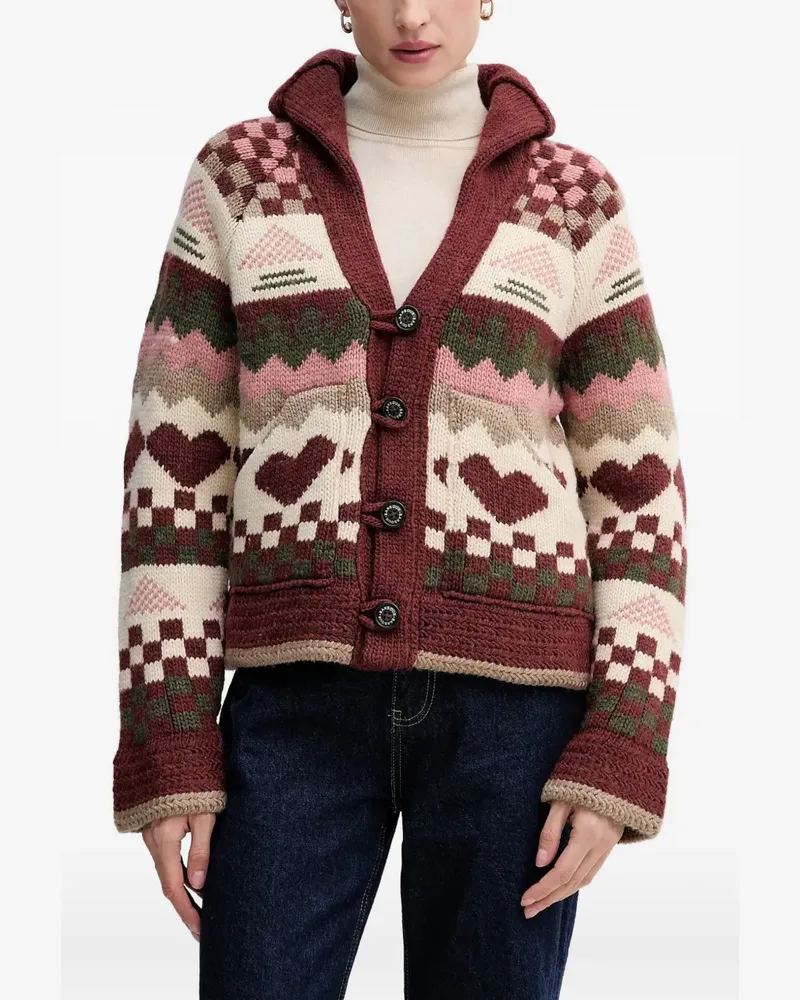 Barbour Geknöpfter Cardigan - Rot Rot