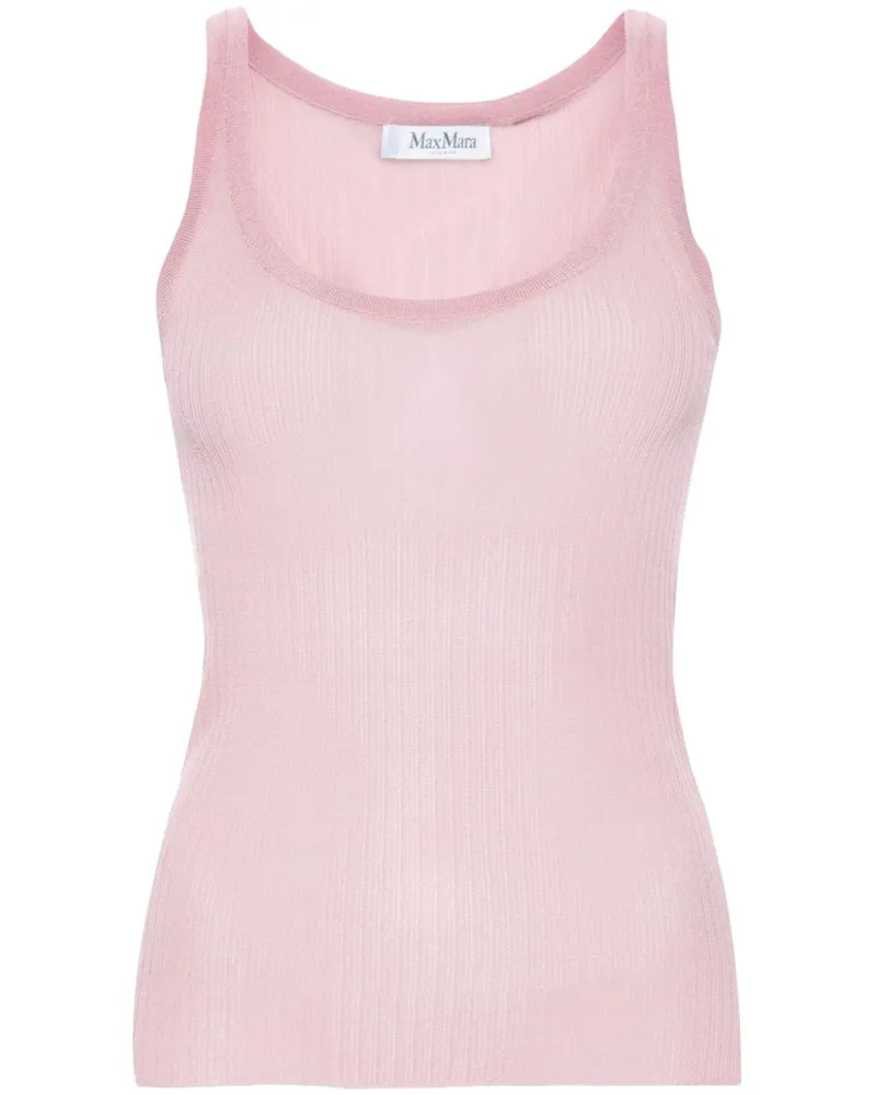 Max Mara Fein geripptes Tanktop - Rosa Rosa