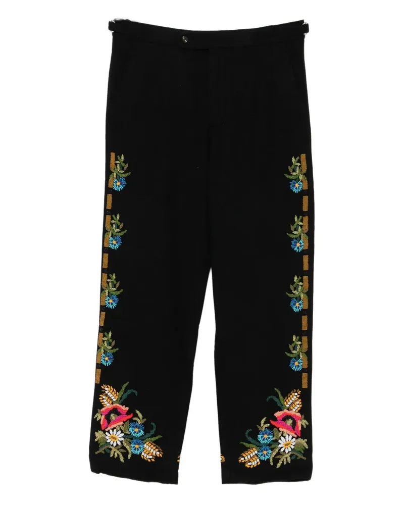 BODE floral trousers - Schwarz Schwarz