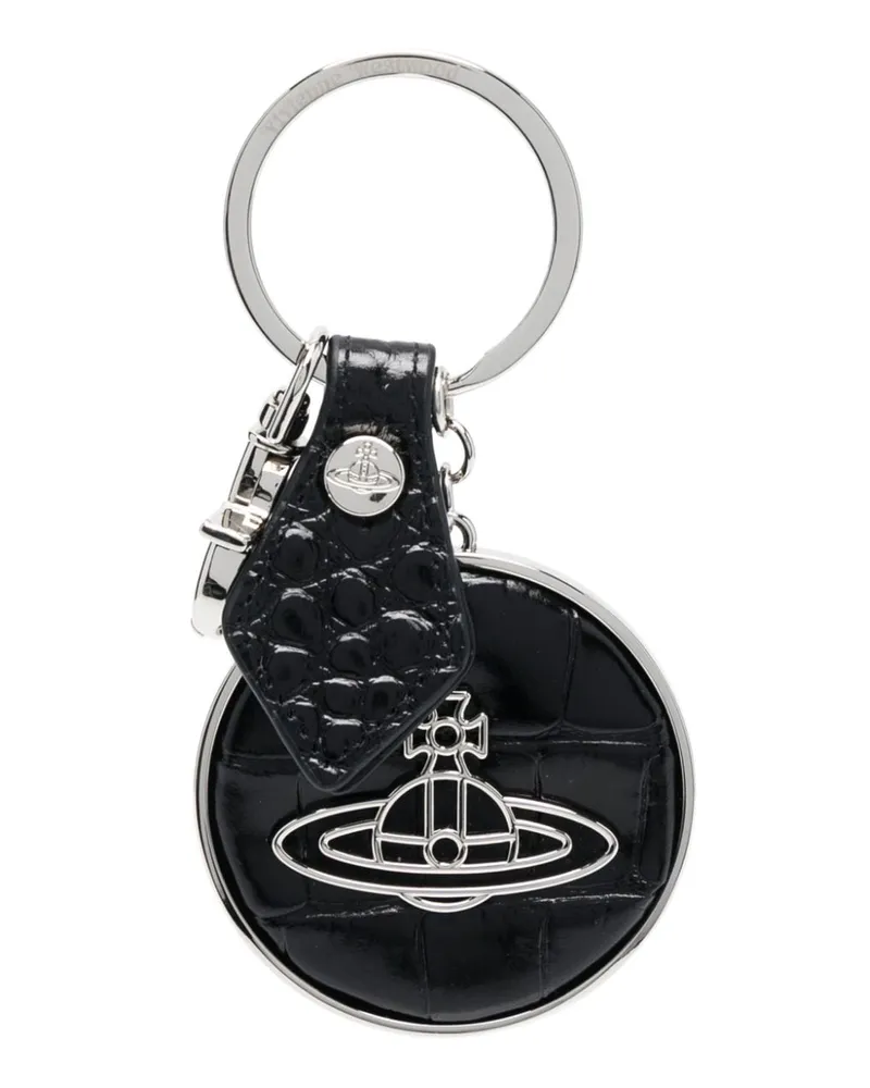 Vivienne Westwood Schlüsselanhänger mit Logo-Schild Schwarz