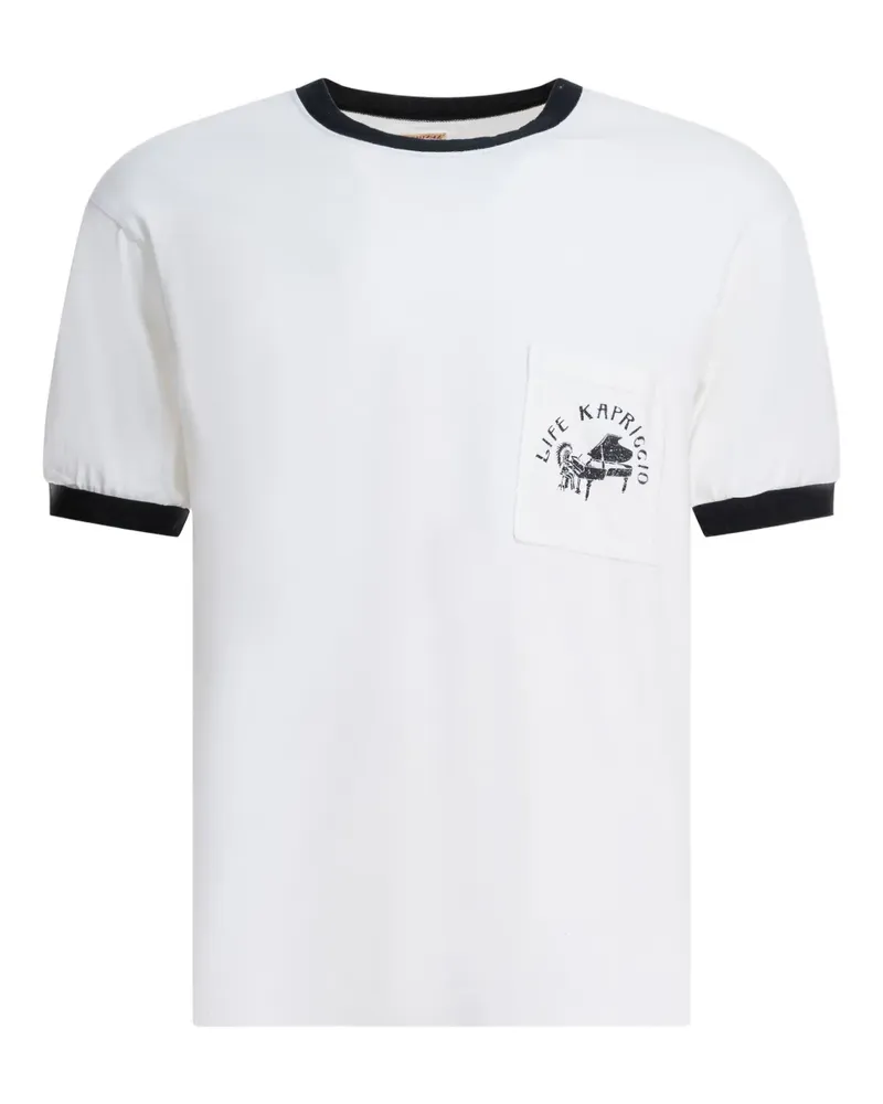 KAPITAL pocket ringer T-shirt - Weiß Weiß