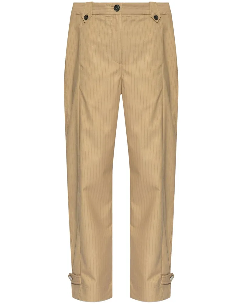 Ganni Hose mit gestreiftem Jacquard - Nude Nude