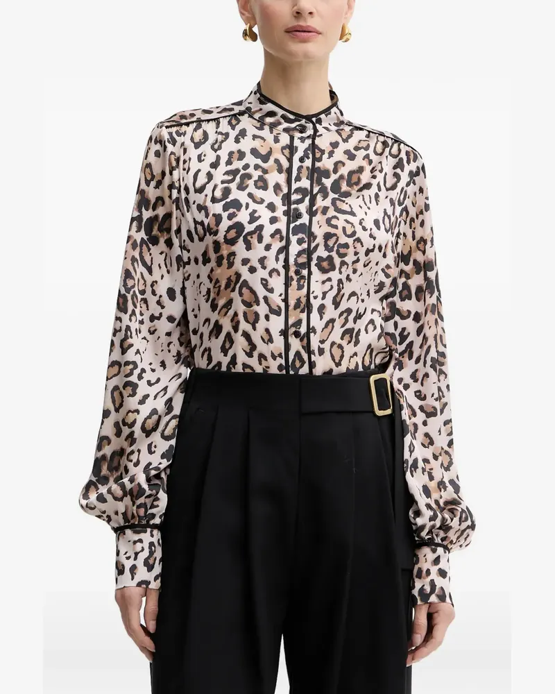 Fracomina animal-print blouse - Nude Nude