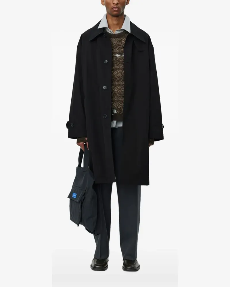 Mfpen Einreihiger Client Mantel - Schwarz Schwarz