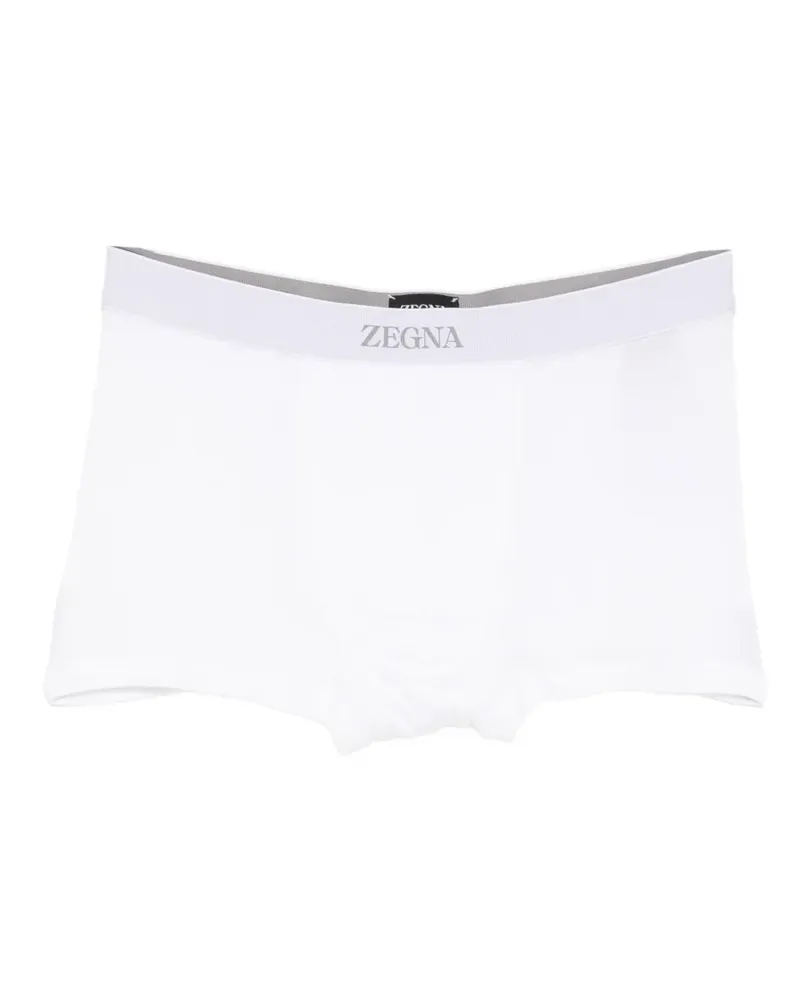 Ermenegildo Zegna logo-waistband trunks - Weiß Weiß