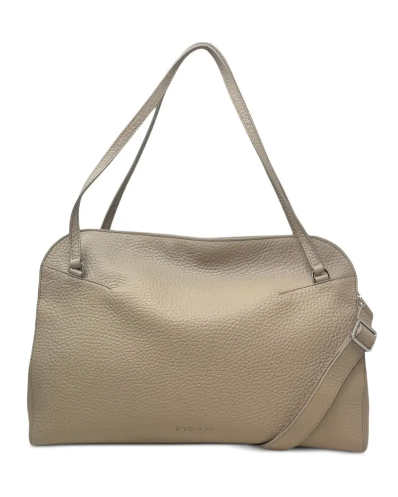 Orciani medium Lido Soft leather shoulder bag - Nude Nude