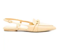Flache Anya Slingback-Pumps - Gelb