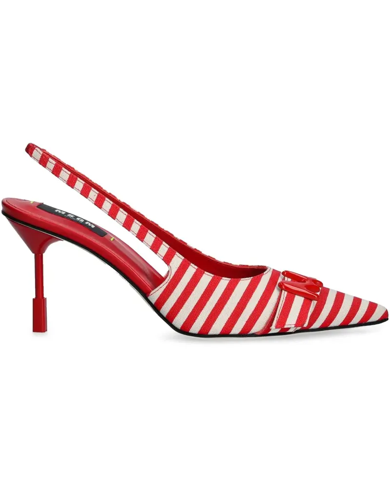 MSGM Gestreifte Pumps 90mm - Rot Rot
