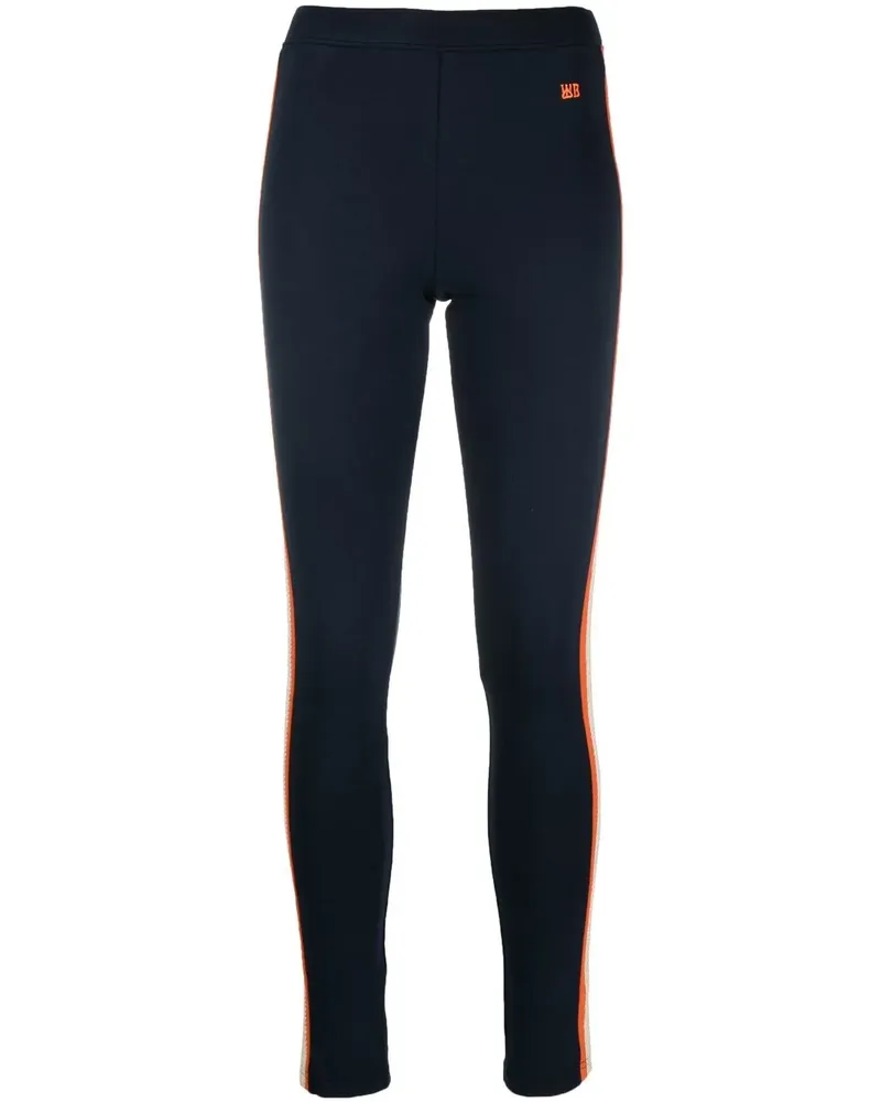 Wales Bonner Gestreifte Leggings - Blau Blau