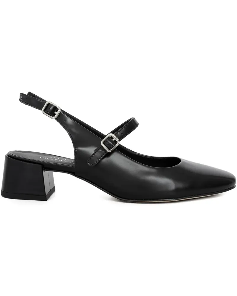 Sarah Chofakian Slingback-Pumps mit Schnalle 35mm - Schwarz Schwarz