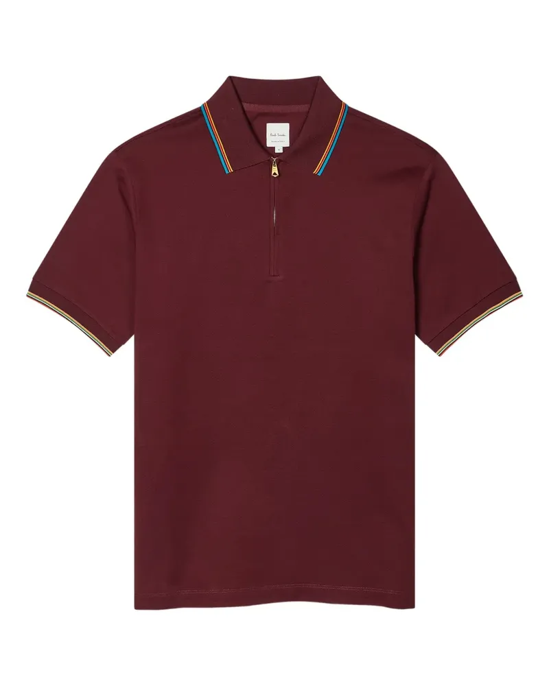 Paul Smith Poloshirt mit Streifendetail - Rot Rot