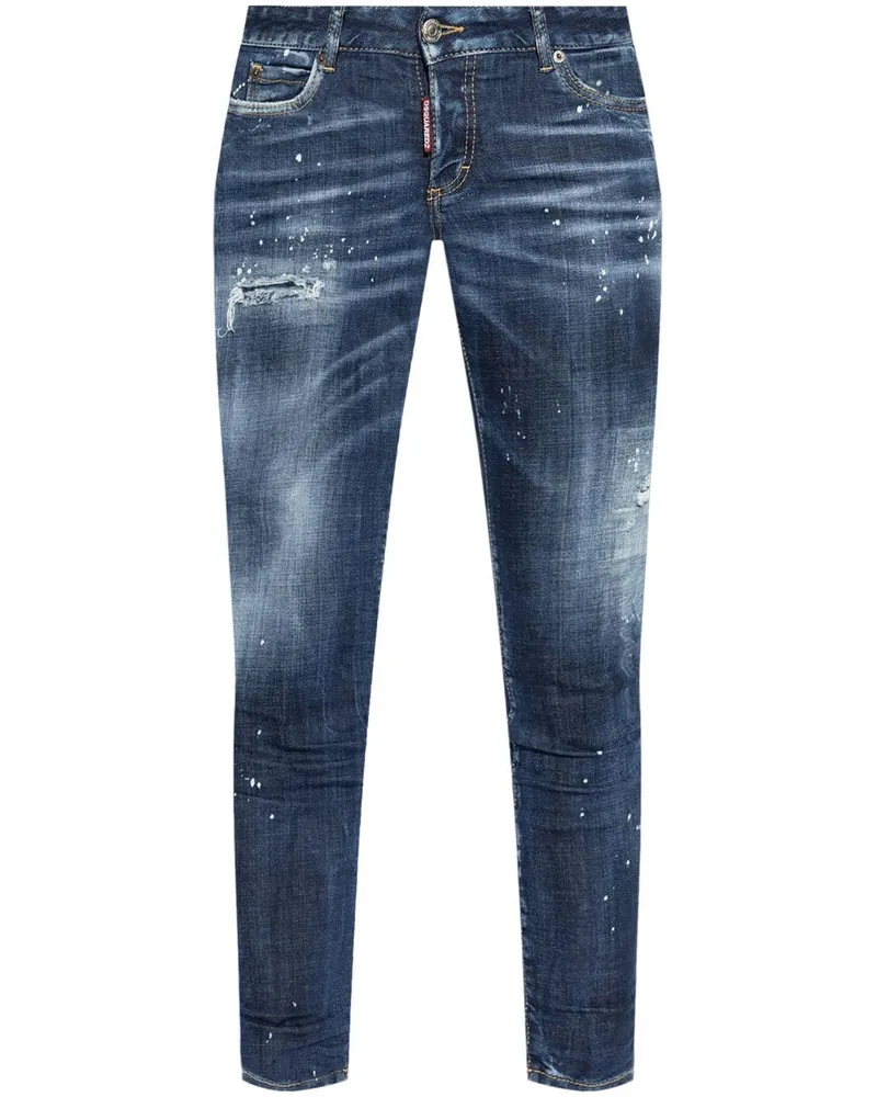 Dsquared2 Jeans mit Logo-Patch - Blau Blau