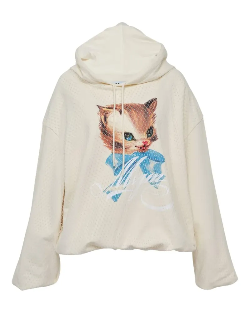 MSGM Hoodie mit grafischem Print - Nude Nude