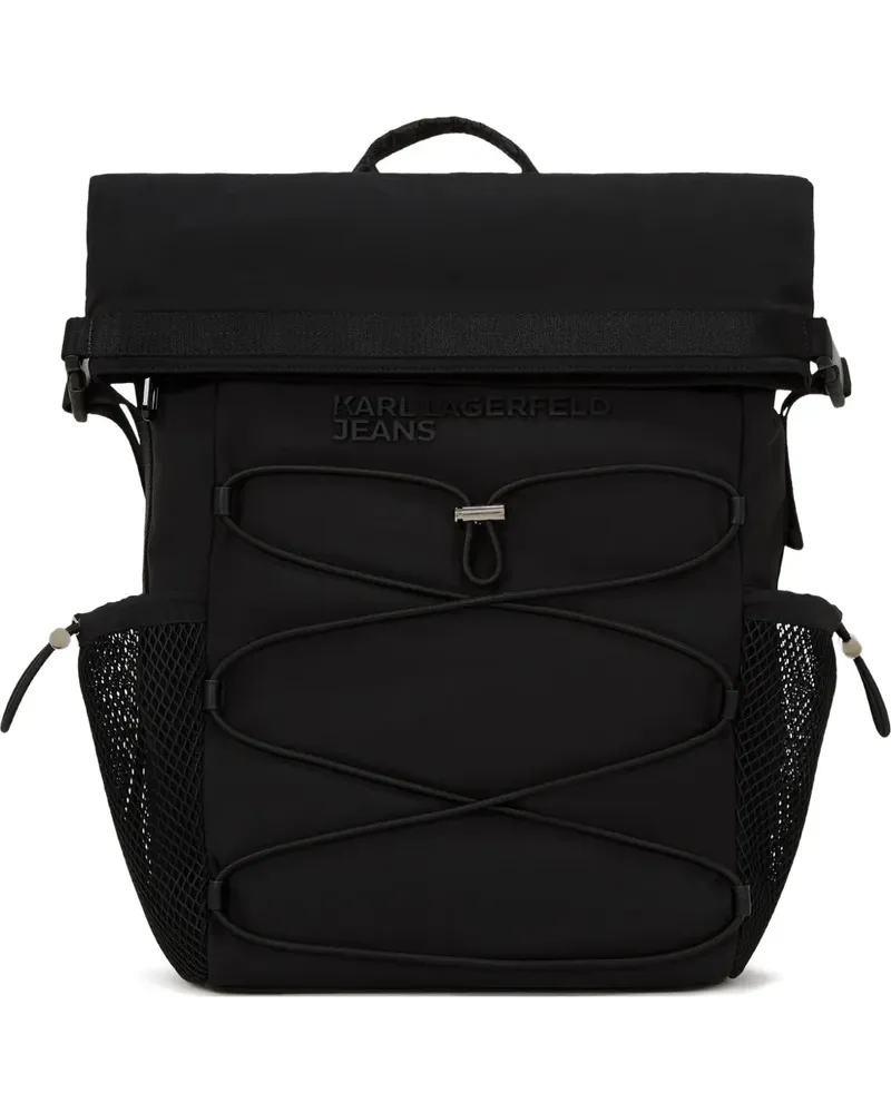Karl Lagerfeld Utility Rucksack mit Kordelzug - Schwarz Schwarz