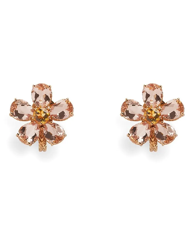 Dolce & Gabbana 18kt Spring Rotgoldohrringe mit Morganit und Zitrin - Rosa Rosa