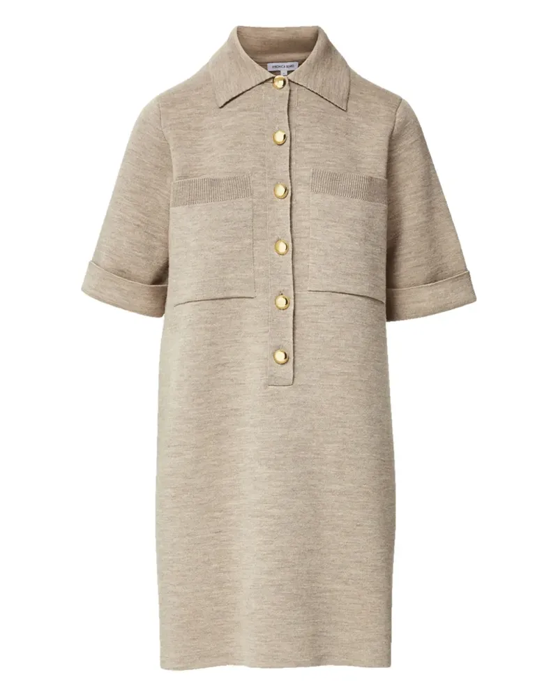 Veronica Beard Gestricktes Madden Poloshirtkleid - Nude Nude