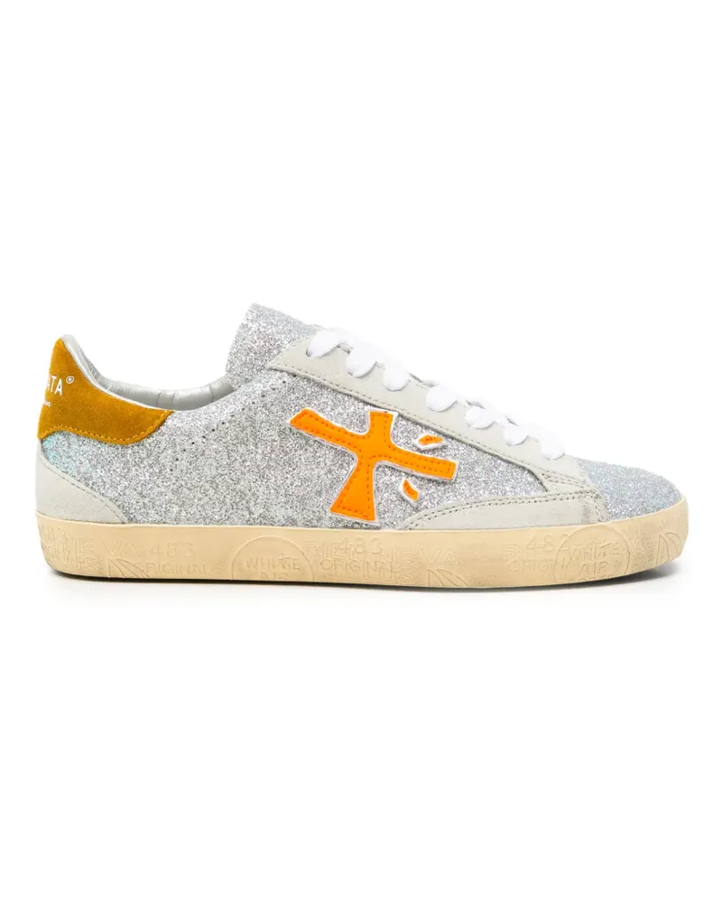 Premiata Steven 8498 Sneakers mit Glitter-Effekt - Silber Silber