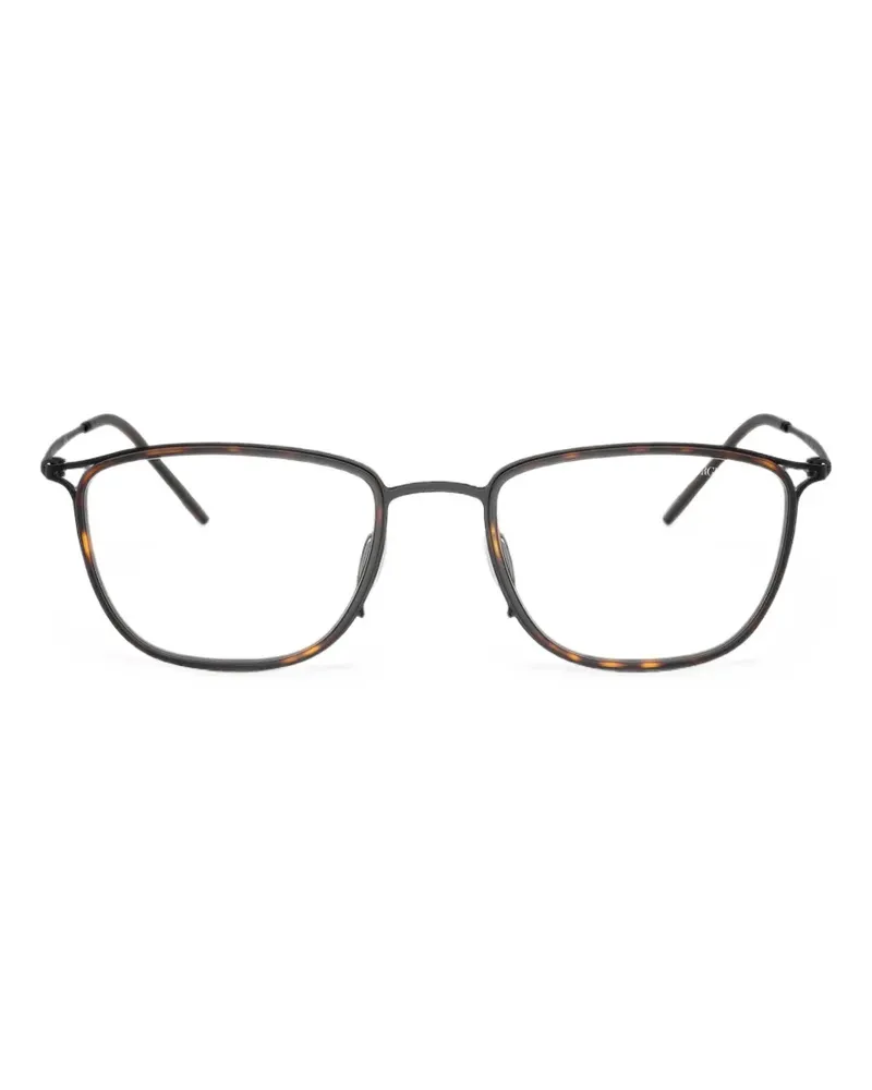 Giorgio Armani Eckige Brille in Schildpattoptik - Braun Braun