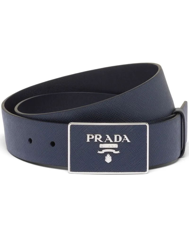 Prada Gürtel aus Saffiano-Leder Blau