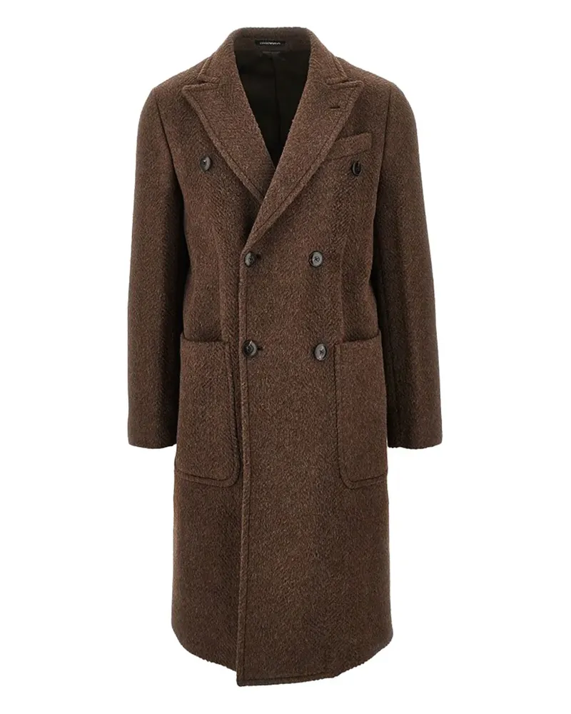 Emporio Armani double-breasted coat - Braun Braun