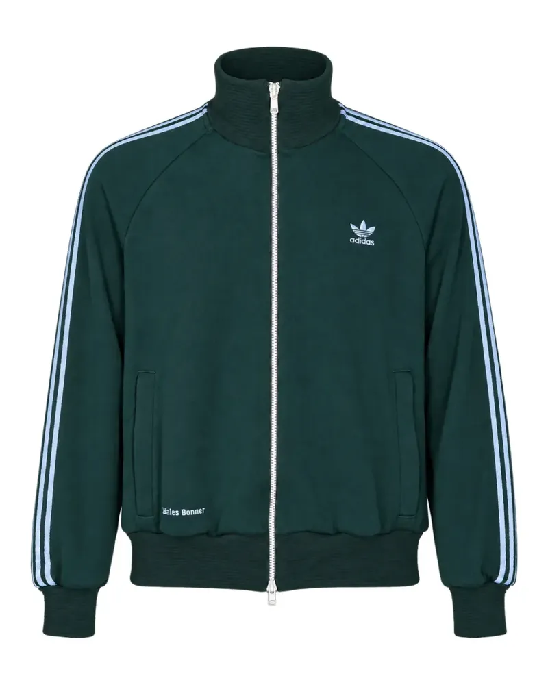 Wales Bonner x Adidas embroidered side-stripe sweater - Grün Grün