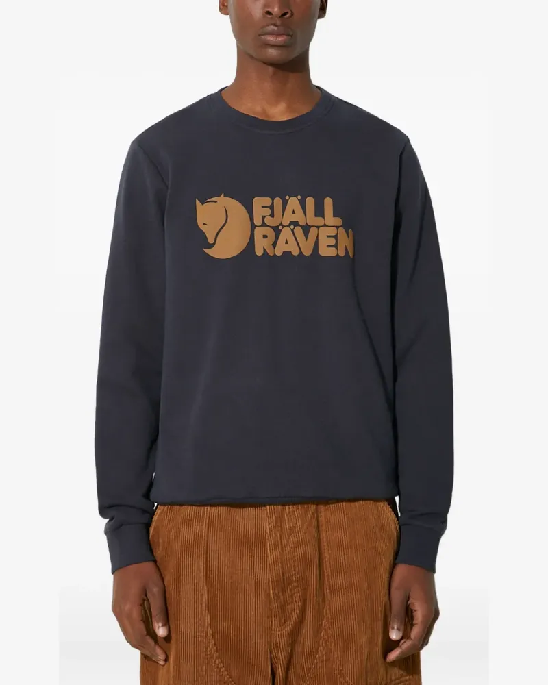 Fjäll Räven Rundhalspullover mit Logo - Blau Blau