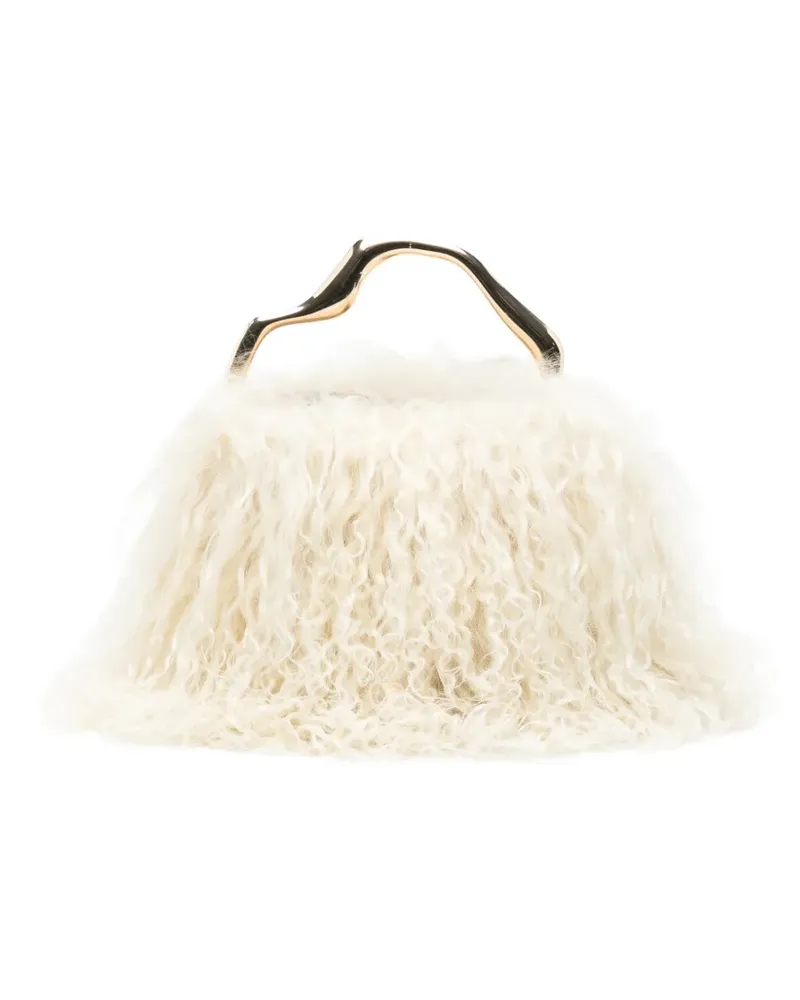 Cult Gaia Solene Tote Bag mit Shearling - Nude Nude