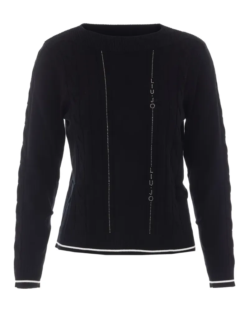 Liu Jo Pullover mit Kontrastbesatz - Schwarz Schwarz