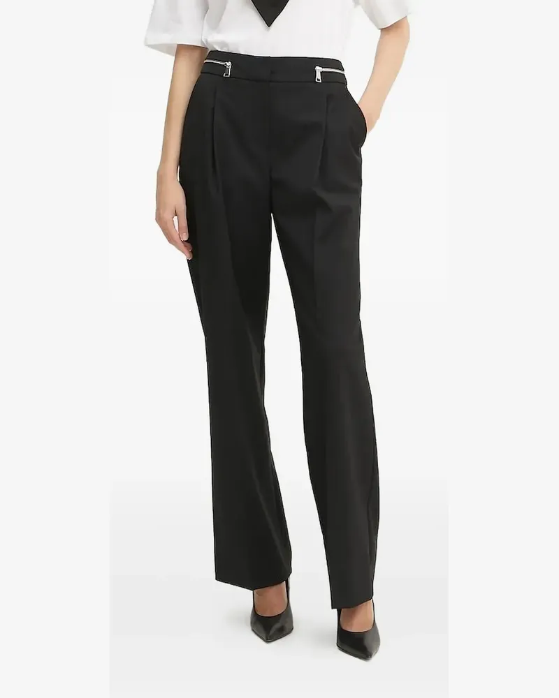 Karl Lagerfeld Faltenhose mit Reißverschlussdetail - Schwarz Schwarz