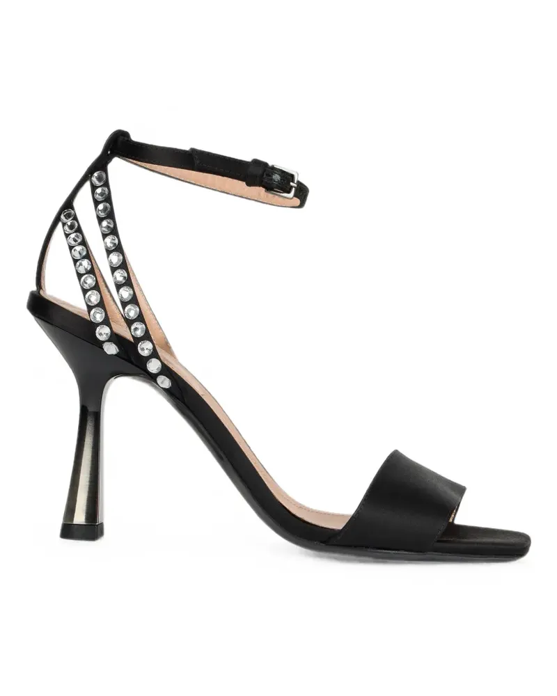 Alberta Ferretti Sandalen mit Kristallen - Schwarz Schwarz