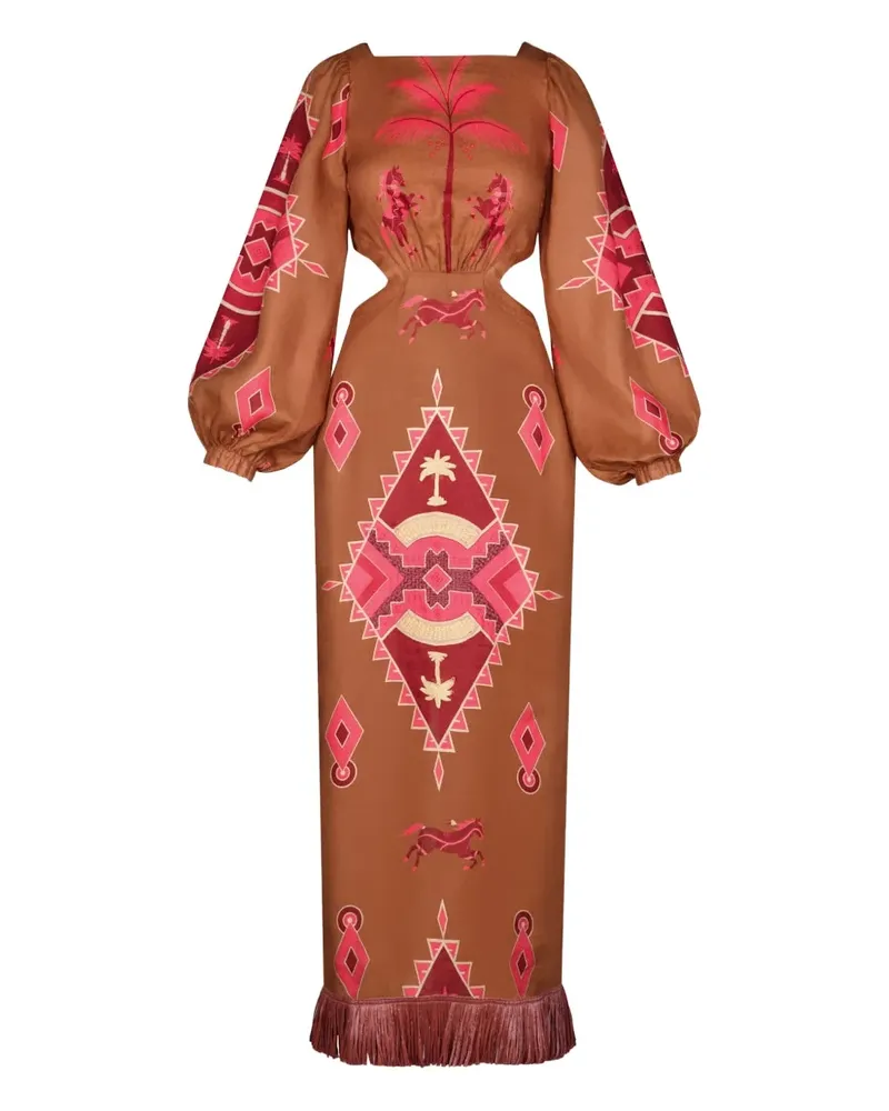 Johanna Ortiz Beautiful Horizon dress - Braun Braun
