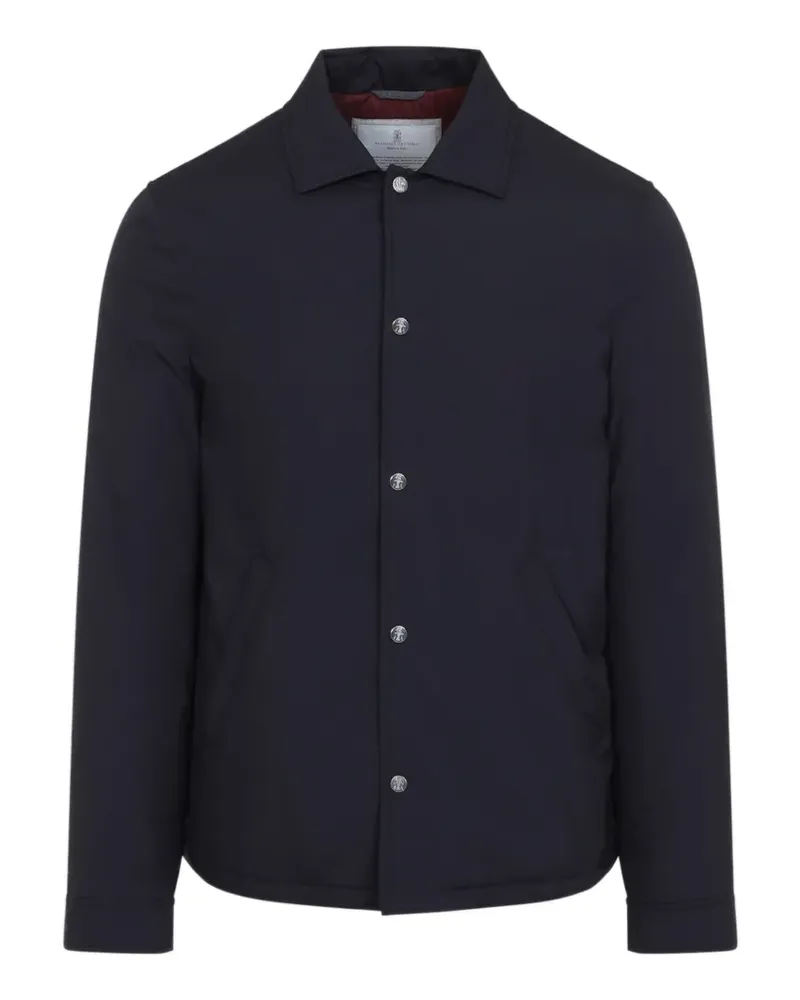 Brunello Cucinelli press-stud padded jacket - Blau Blau