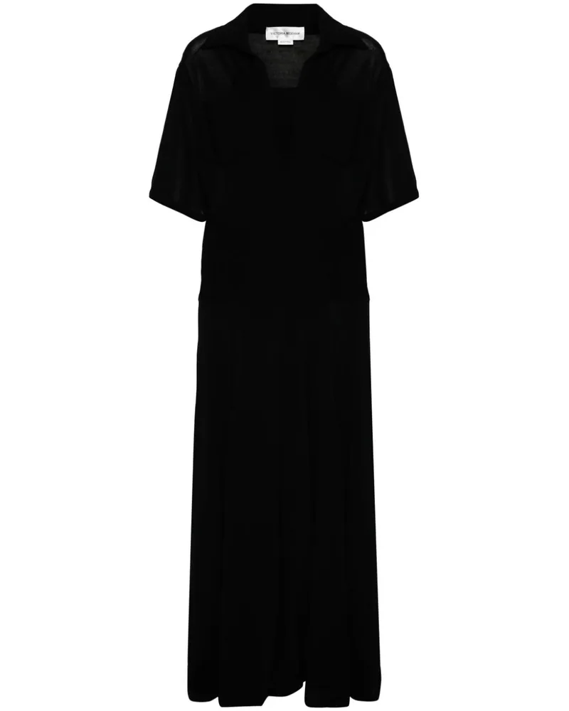 Victoria Beckham Gestricktes Maxikleid - Schwarz Schwarz
