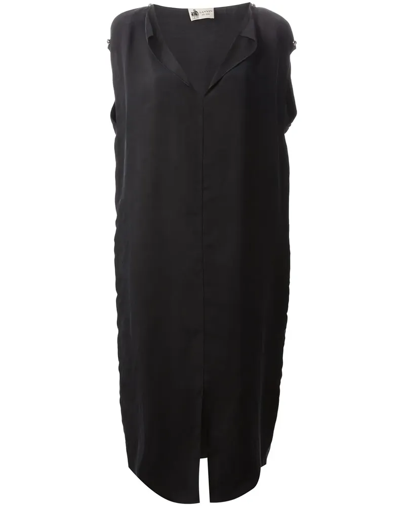 Lanvin Kleid mit tiefem V-Ausschnitt - Schwarz Schwarz